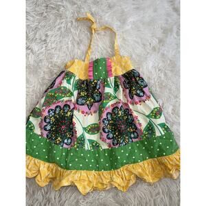 Ric Rac & Ruffles Girls Sz. 2 Halter Dress. Cute ***nt Flaw**